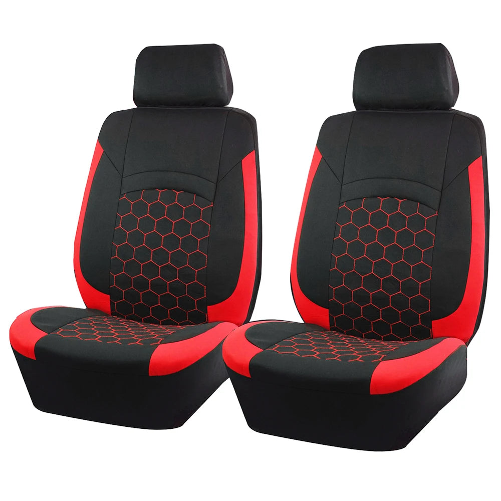 AUTOKING Football Embroidery Car Seat Covers Polyester Fabric Honeycomb Seat Covers Universal Fit Most Car Suv Truck