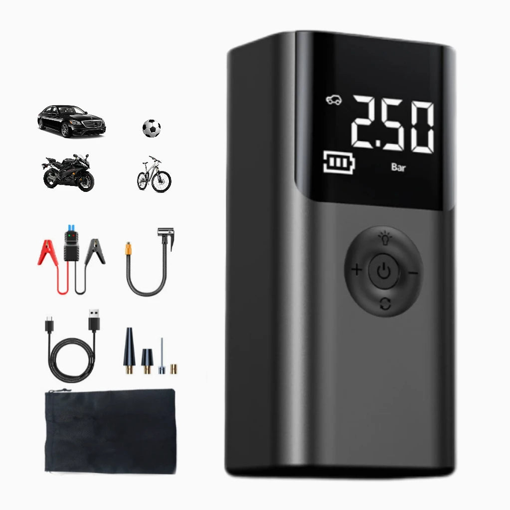 4IN1 Multifunction Jump Starter Power Bank 12000mAh Large Capacity Booster Jump Starter For car/Motorcycle With Air Compressor