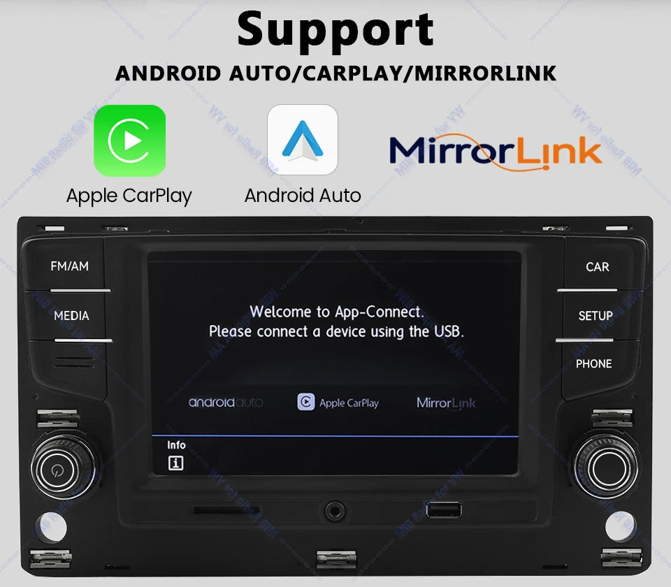 Noname 5GD035280B MIB Carplay Car Radio for VW Golf MK7 MK7.5 Passat B8 Sportvan Tiguan Bluetooth 6.5 inch Android Auto Player