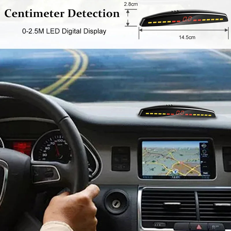 FirstSafe Factory Parking Sensor Kit Front Rear Mood Light Display 6/8 Radar Sensors Auto Backup Monitor Detector Accessories