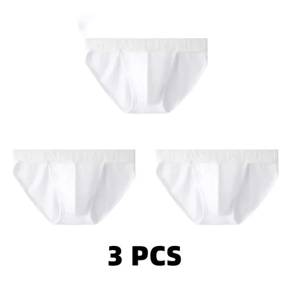 1/2/3 PCS Men's Underwear Mens Breathable Thread Modal Panties Breathable Skin Friendly Mid Rise High Fork Solid Color Briefs