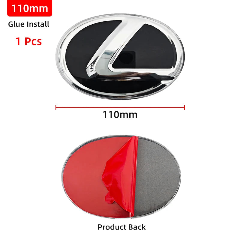 3D Front Grille Emblem Rear Trunk Badge Replacement Sticker for Lexus GS GX IS LS LX NX RX RX270 Ct200h IS250 ES 220D IS300
