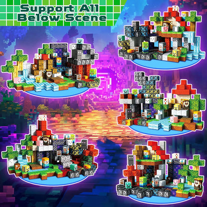 Magnetic Building Block Bricks Toy Mine Stacking World Creativity DIY Model Set Educational STEM Kids Holiday for Boy Girls Gift