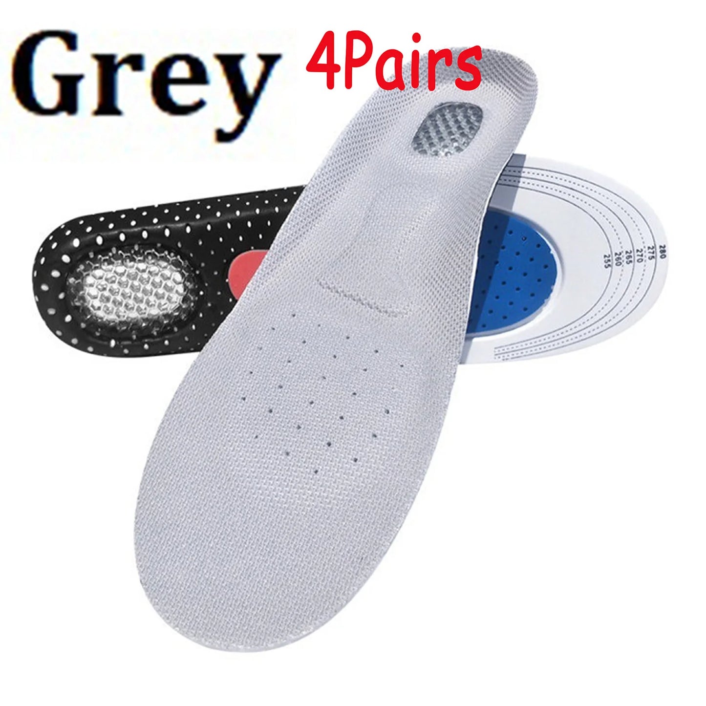 Cuttable Orthotic Insoles, Memory Foam Cushion Gel Insoles, Silicone Arch Support Inserts, Soft Running Insoles for Men & Women