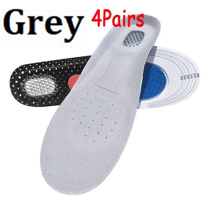 Cuttable Orthotic Insoles, Memory Foam Cushion Gel Insoles, Silicone Arch Support Inserts, Soft Running Insoles for Men & Women