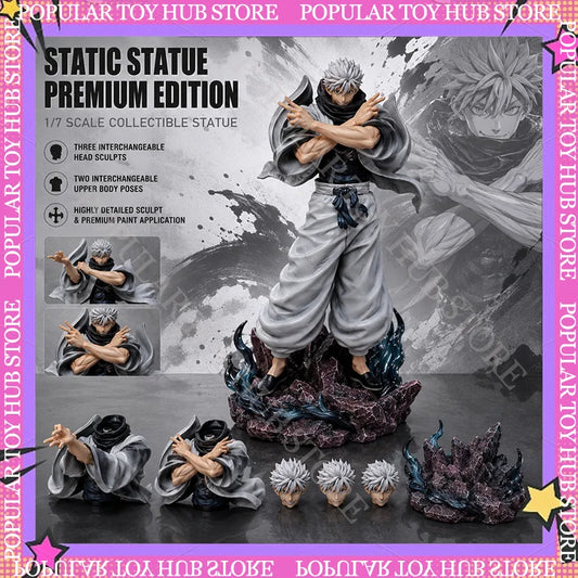In Stock KO JJK Gojo Satoru Statue Premium Resin Figure Three Head Sculpts Two Upper Body Parts Anime Collection Gift