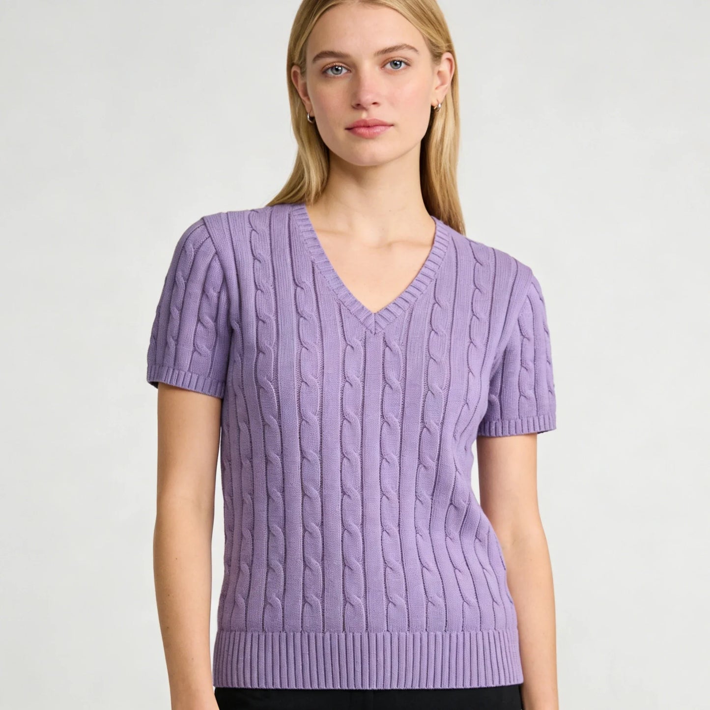 women's t-shirts and polos old money v neck t shirt woman solid color embroidered knitted Women's t shirt Women's polo shirt