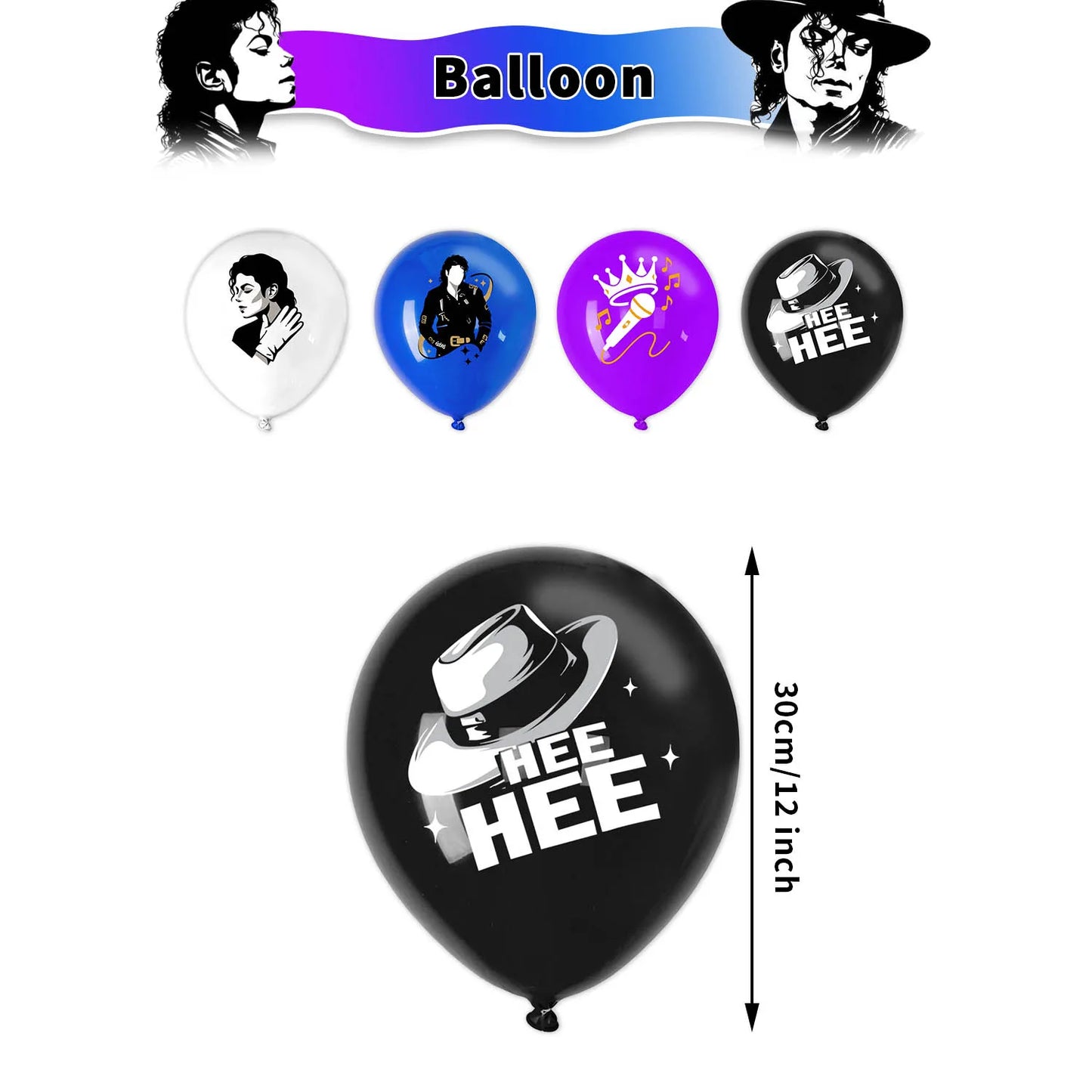Michael Jackson Birthday Party Decoration MJ Party Accessories Backdrops Ballons Cake Decor Halloween Christmas Decoration 2026