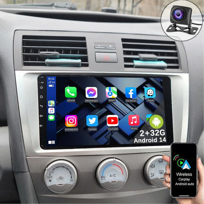 9" Android 14 Car Radio Multimedia Video Player 2 Din For Toyota Camry 2006 2007 2008 2009 2010 2011 GPS Navi Head Unit Carplay