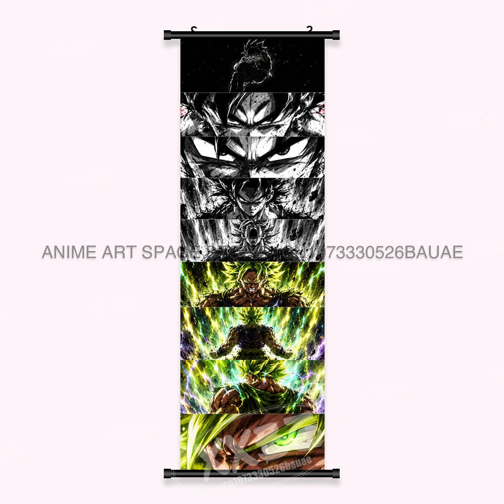 Dragon Ball Anime Wall Artwork Canvas Mural Scrolls Pictures Anime Character Son Goku Hanging Painting Poster Home Decoration