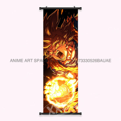 Dragon Ball Anime Wall Artwork Canvas Mural Scrolls Pictures Anime Character Son Goku Hanging Painting Poster Home Decoration