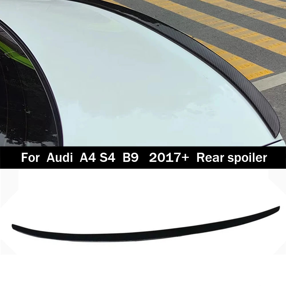For AUDI A4 S4 RS4 B9 Sedan S style Carbon fiber FRP glossy black Rear Spoiler Trunk Wing Car tuning accessories 2017+