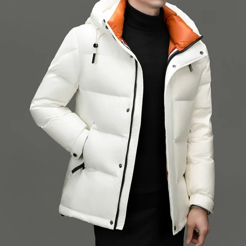 New arrival winter jacket 90% white duck down jackets men,mens thicken warm parkas winter down coat,autumn hooded parkas men