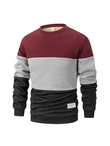 Autumn Winter Men's Crew Neck Pullover Casual Thicker Sweatshirt Long Sleeve Warm Slim Knitted Sweaters Streetwear Men Clothing