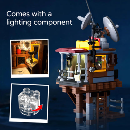 739PCS Watchtower Building Blocks Toy Kit, Creative Toy Ornament, Educational Model Assembly Toy, Kids Birthday Toy Gift