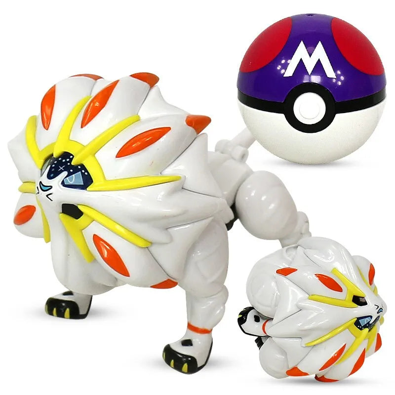 Pokemon Pokeball Figure Pikachu Dragonite Lapras Psyduck Mewtwo Gyarados Solgaleo Lunala Eevee Poke Ball Toy Kids Birthday Gift