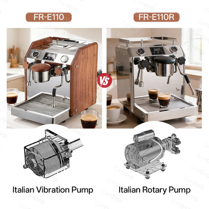 CAFOVO E110 9Bar Commercial Espresso Machine Dual Boiler Rotary Pump PID Control for Café Built-in flow Meter 220V 110V