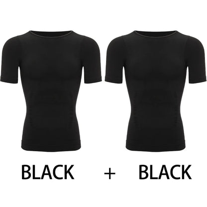 1/2 PCS Men Body Shaper T-Shirt Slimming Shapewear Corrective Posture Belly Control Compression Man Modeling Underwear Corset