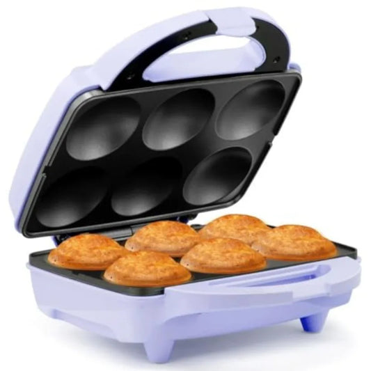 Non-Stick 6-Count Electric Cupcake Maker Machine Bakes 6 Cupcakes Muffins Pizza Cups Cinnamon Buns Perfect for Gifts Birthdays