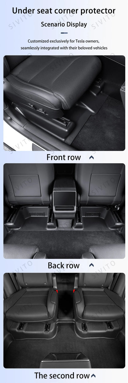 For Tesla Model YL Launch 2026 TPE Front Rear Door Sill Protector Threshold Strip Anti-kick Guard Panel Interior Decoration Set