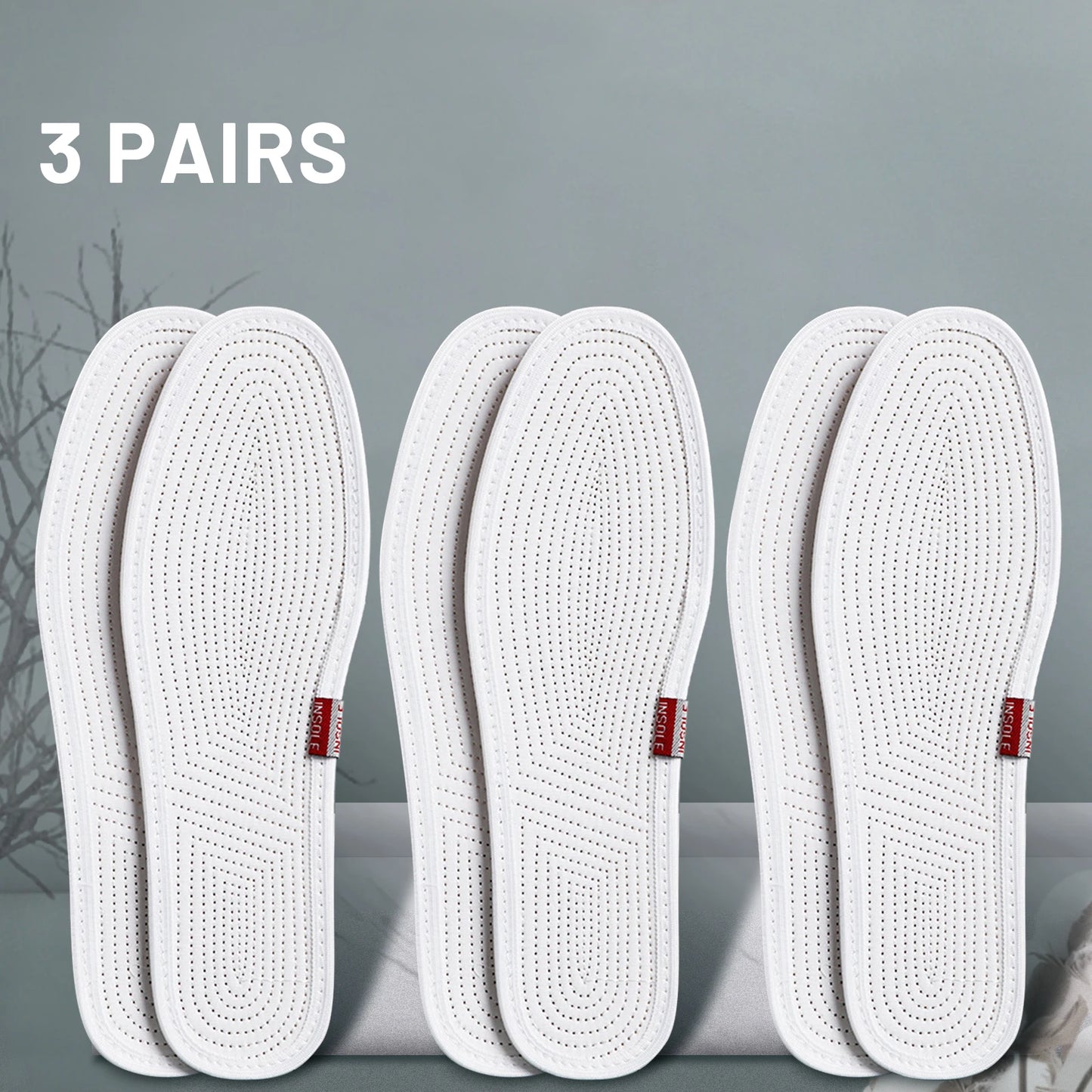 3 Pairs Nine-Layer Cotton Insoles,Men Women Sweat-Absorbent Insert,Breathable,Deodorant,Comfortable Durable Sport Shoe Sole