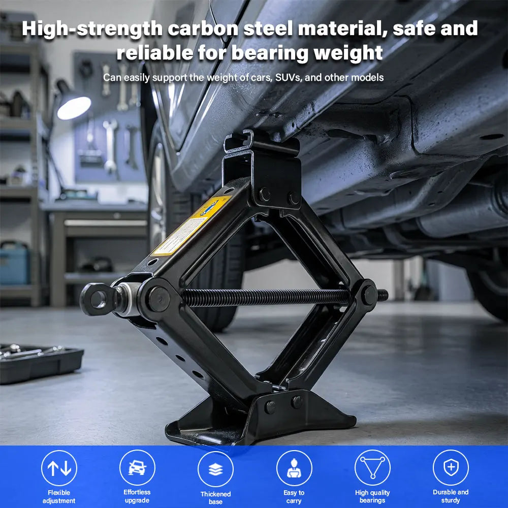 2 Ton Scissor Jack Set，Car SUV Auto Jack Kit with Extendable Wheel Wrench,Labor-Saving Repair & Tire Replacement Tool