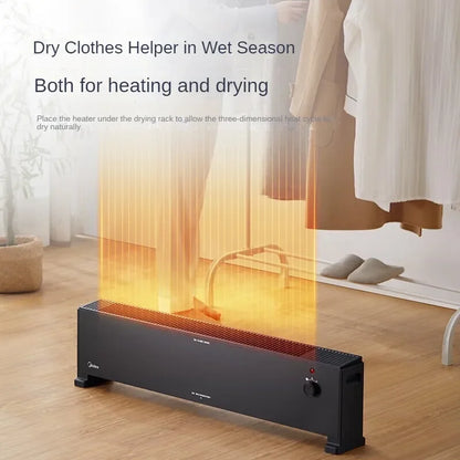 Midea Electric Heater with Graphene Heating Element and Kickboard Design for Home Office and More 220V 2200W