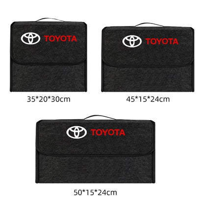Car interior sticker Car Trunk Storage Box Foldable Felt Organizer Stowing Tidying Box For Toyota Corolla Camry rav4 Yaris hilux