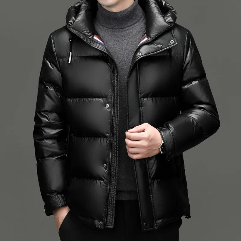 New arrival winter jacket 90% white duck down jackets men,mens thicken warm parkas winter down coat,autumn hooded parkas men