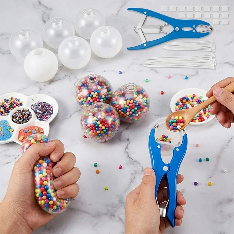 DIY Blank Stress Ball Kit Squishy Stress Ball Making Material Kit Handmade Squishy Stress Balls Empty Squeeze Ball Maker Kit