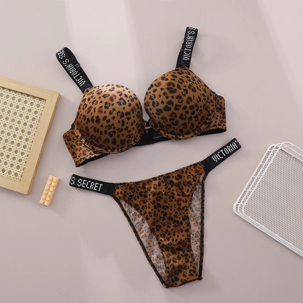 V Lingerie Set Underwear Set Bra Panty Set Women Lace Push Up Bralette Seamless Comfortable Breathable Lingerie Home Wear Set