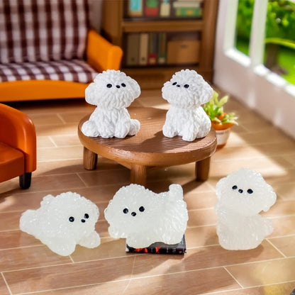6pcs Glow-in-the-Dark/Non-Glow Dual-Color Bear Puppy Cute Cartoon 3D Shoe Charms Fun Shoe Buckle For Clogs  Perfect for Xmas