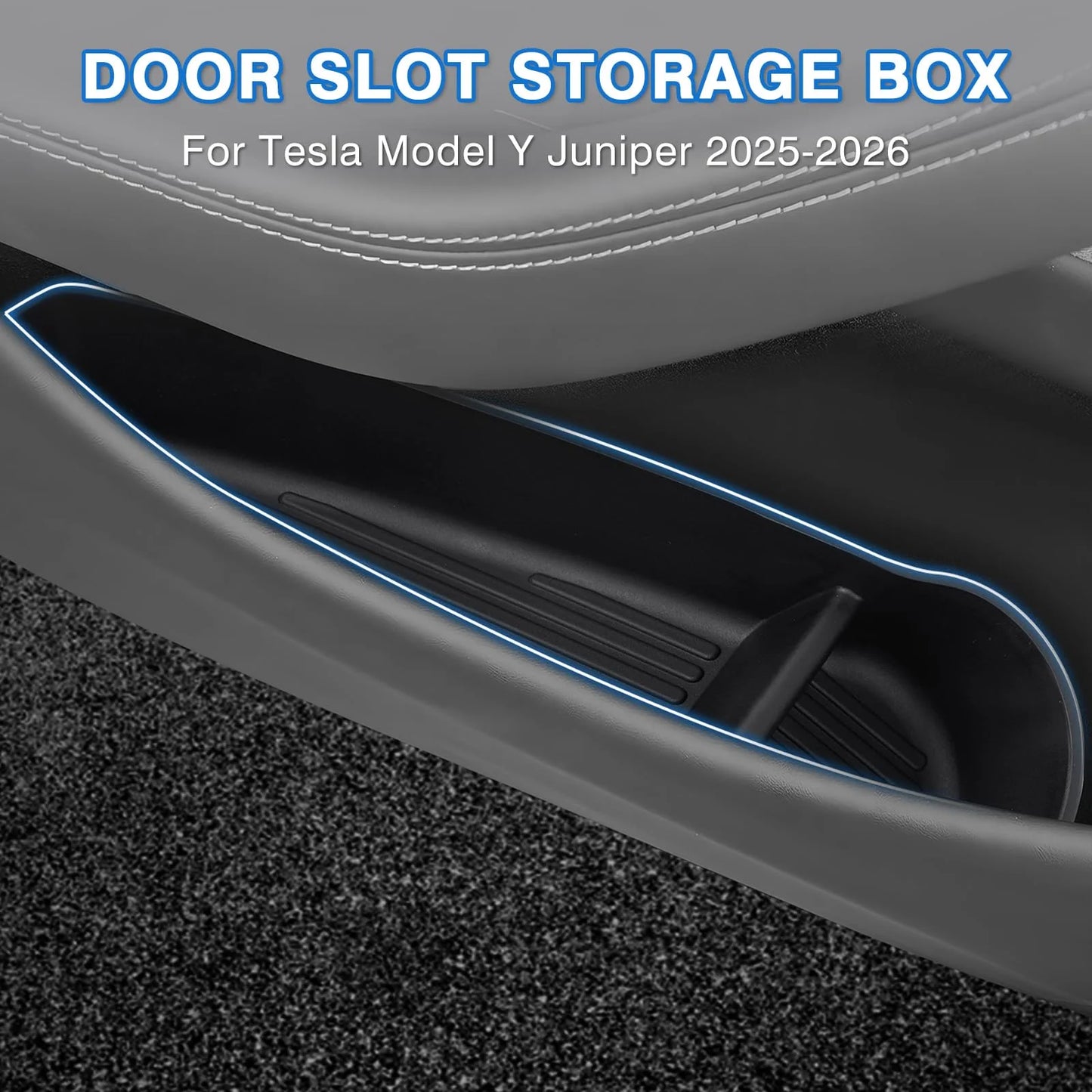 New Door Side Storage Box Front Rear Door Handle Armrest Tray Organizer for 2026 2025 Tesla Model Y Juniper Model 3 Model YL Y L