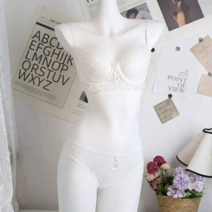 Plus Size Minimizer Bra Set DE Cup Large Bust Thin Cup Soft Underwire Anti Sagging No Show Breathable Daily Lingerie Underwear