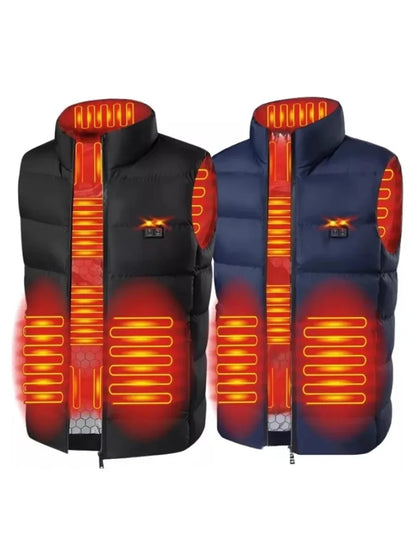 9 Heated Vest Zones Electric Heated Jackets Men Women Sportswear Heated Coat Graphene Heat Coat USB Heating Jacket For Camping