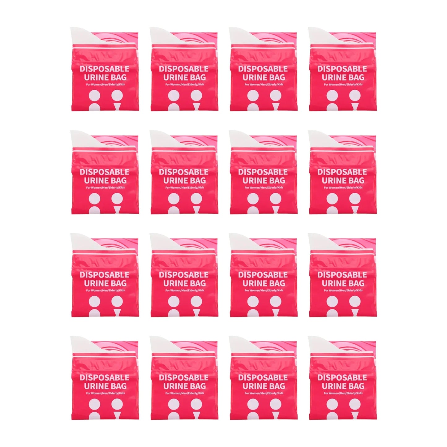 16Pcs Disposable Urine Bags Unisex 900CC Portable Emergency Camping Toilet Urinal Pee Bags for Men Women Kids Car Travel Hiking