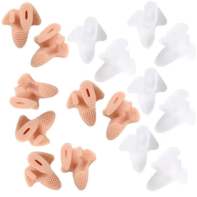 New 8 Pairs Forefoot Pad Hallux Valgus Toe Separator Soft Massage Clamp Forefoot Pad With Holes Thickened Sole Toe Separator