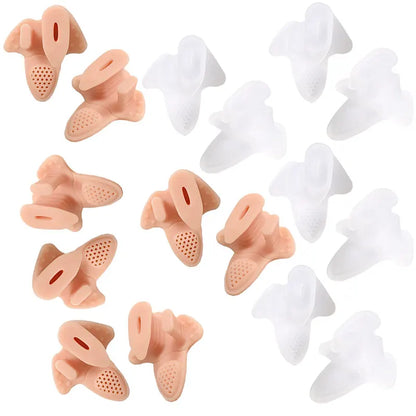 New 8 Pairs Forefoot Pad Hallux Valgus Toe Separator Soft Massage Clamp Forefoot Pad With Holes Thickened Sole Toe Separator