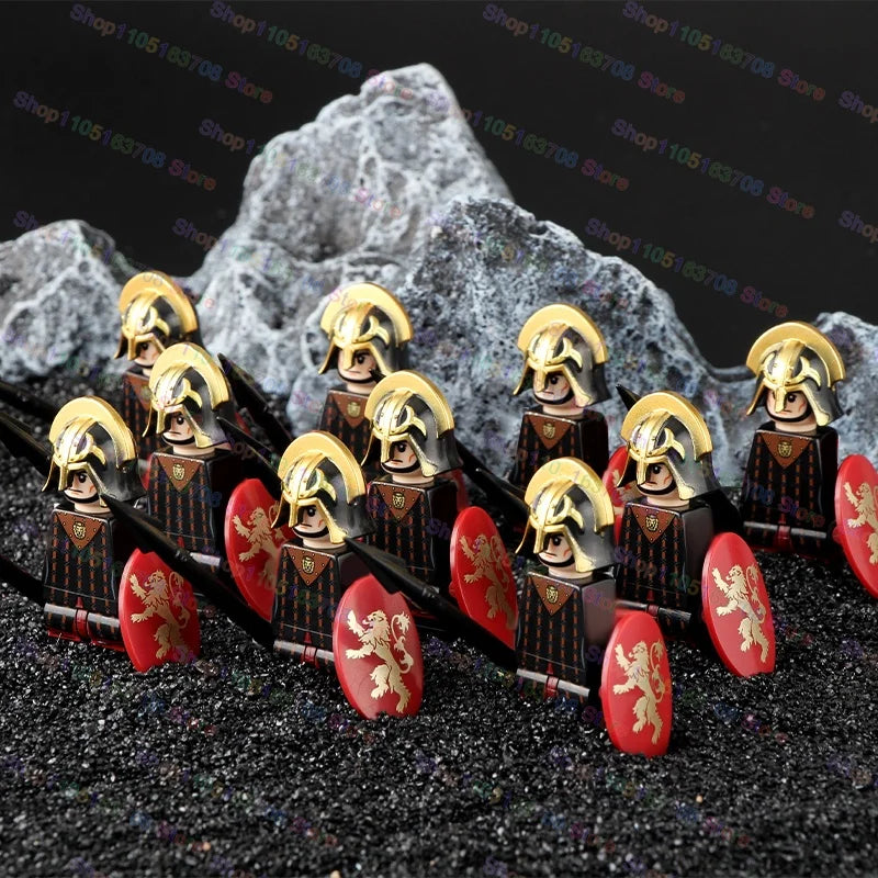 Medieval Knights Building Blocks Warrior Soldiers Crusaders Hospital Teutonic Knight Legion Figures Block Toys Accessories