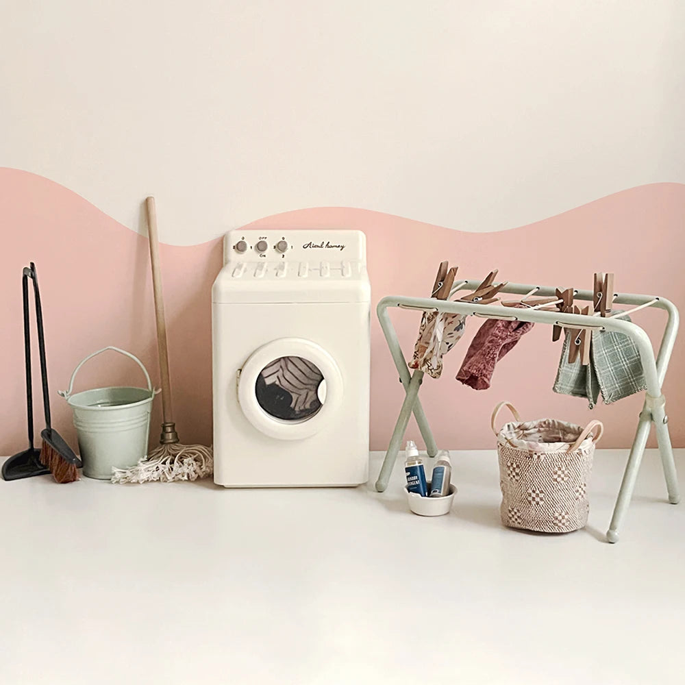 Aizulhomey Dollhouse Furniture Metal Washing machine Dollhouse Accessories for 1/6 Blythe BJD OB24 1/6 OB11 Children Toy Gifts