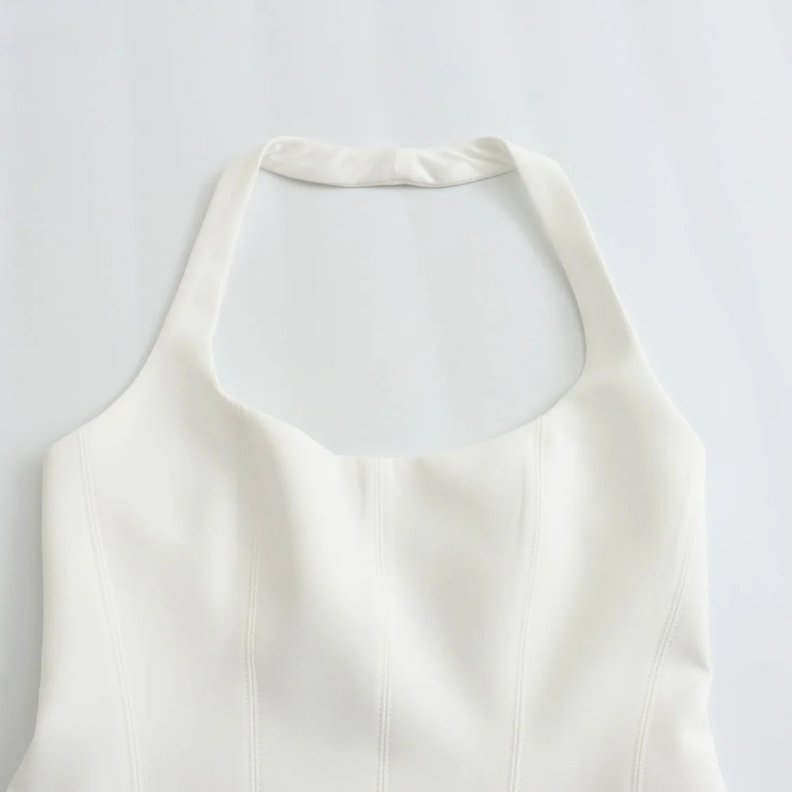 BSAY Women Fashion Summer White Halter Backless O-neck Comfortable Sling Crop Top Chic Female Sexy Streetwear Vest Mujer