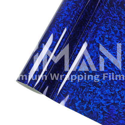 High Gloss Forged Laser Rainbow Carbon Fiber Silver Car Carbon Film Black Vinyl Wrap Tuning Auto Accessories Sticker for Car