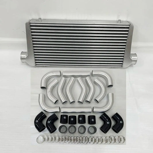 Front Mount intercooler Universal Turbo Intercooler 600x300x65 3.0" Intercooler Pipe Aluminium Pipe Tube Hose Kit