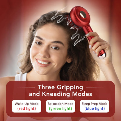 Electric Scalp Massage Brush Red Light Therapy Hair Growth Massage Comb Anti Hair Loss Liquid Oil Applicator Massager Tools