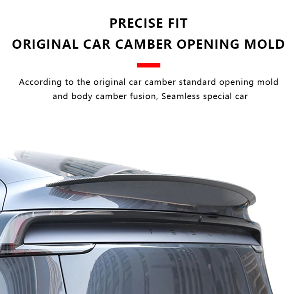 ABS Carbon Fiber Spoiler For Tesla Model Y Juniper 2025 Rear Trunk Wing Lid Spoiler Original Modified Car Exterior Accessories