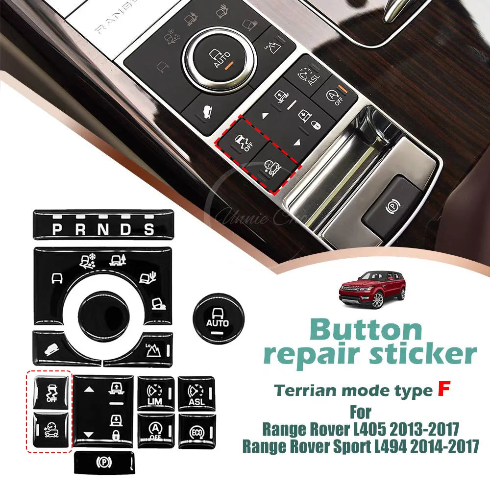 For Range Rover Sport L494 Center Console Button Cover for Vogue 2013-2017 Terrain Traction Control Sticker for Discovery L462