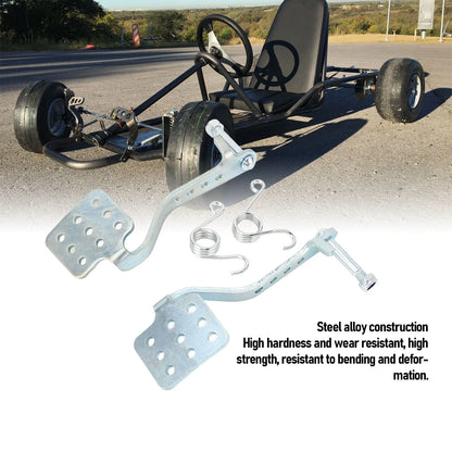 Go Kart Pedals Kit Anti Slip Go Kart Brake Throttle Pedal with Return Springs for 212cc 196cc 6.5hp 5.5hp Road Rocket
