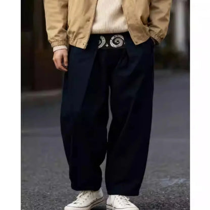 Kapitalvintage Hirata Kazuhiro Totem Cotton Whirlpool Elastic Waist Loose Men's and Women's Velcro Jeans