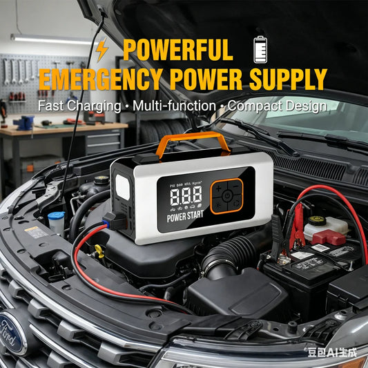 800A FHKJ 5-in-1 Car Jump Starter Air Pump Compressor Power Bank Starting Device Portable Battery Boosters Roadside Emergency