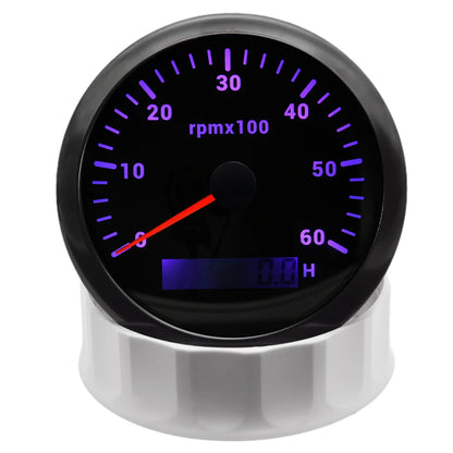 AD 85MM Tachometer with LCD Hour Meter For Marine Boat Car RPM Gauge 0-3000 4000 8000 RPM Meter Tach Sensor 7Colors Backlight